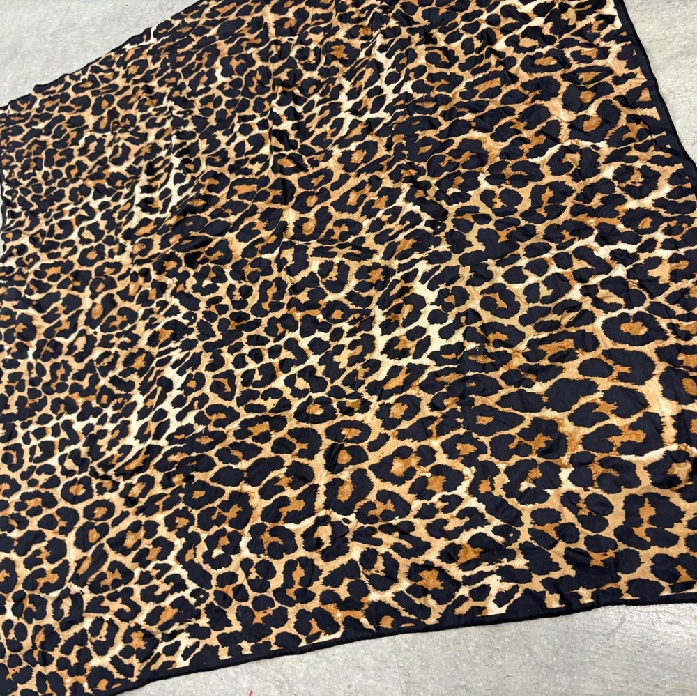 COACH silk cheetah animal print square scarf - Picture 4 of 5
